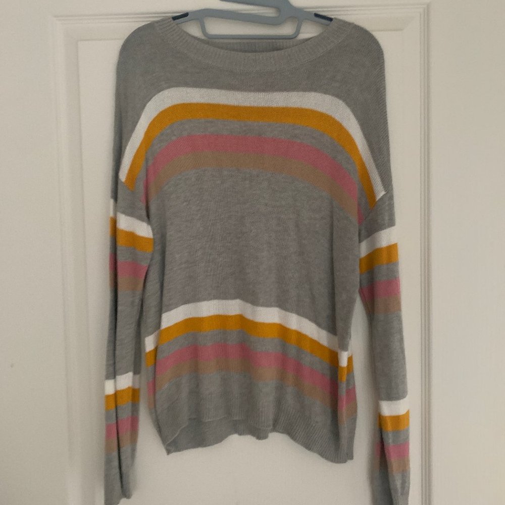 Striped Gray Sweater